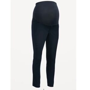 Old Navy Maternity Full Panel Pixie Ankle Pants Navy Blue Womens Size 10 NWT
